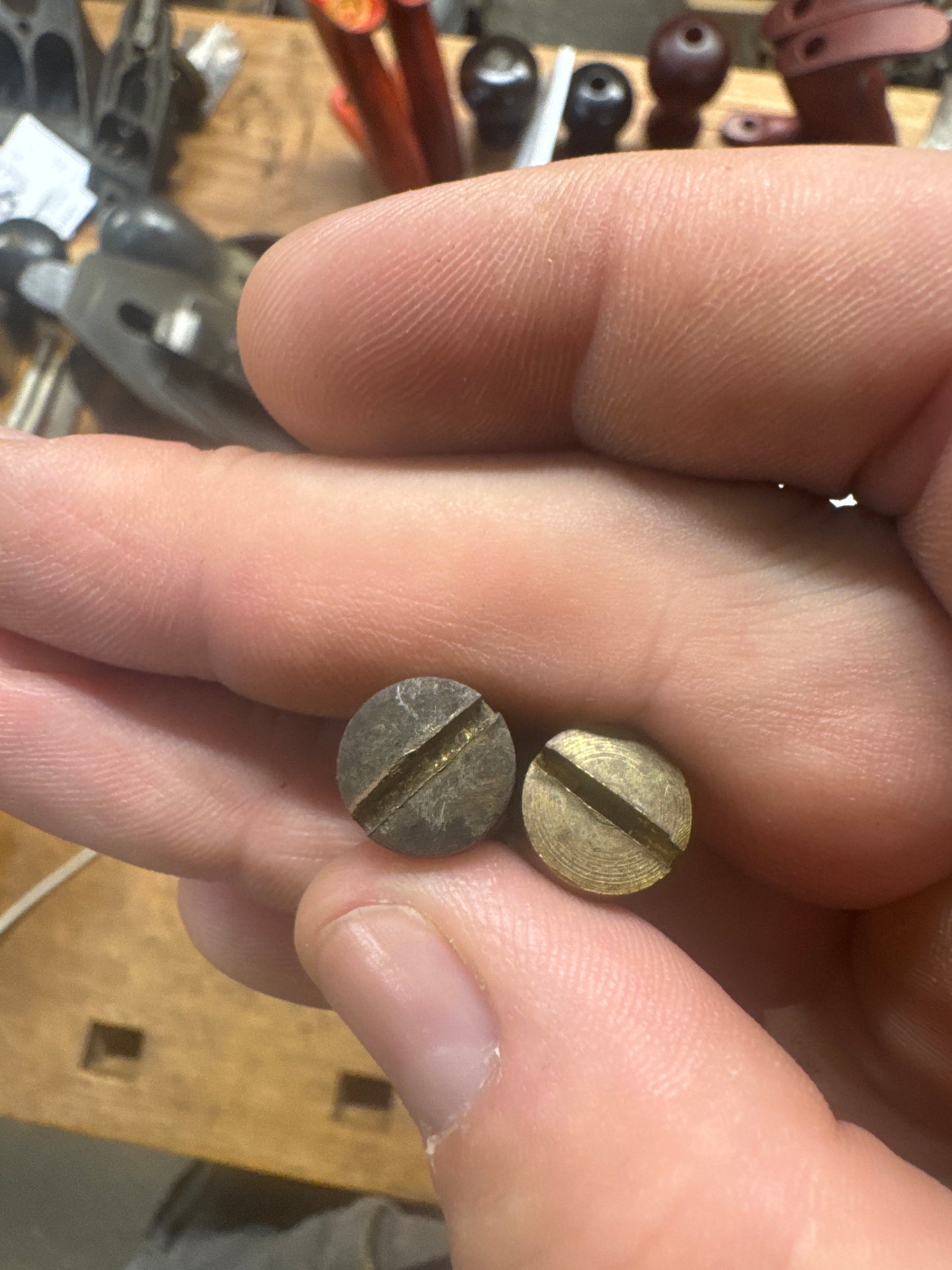 Hourglass style brass barrel nuts