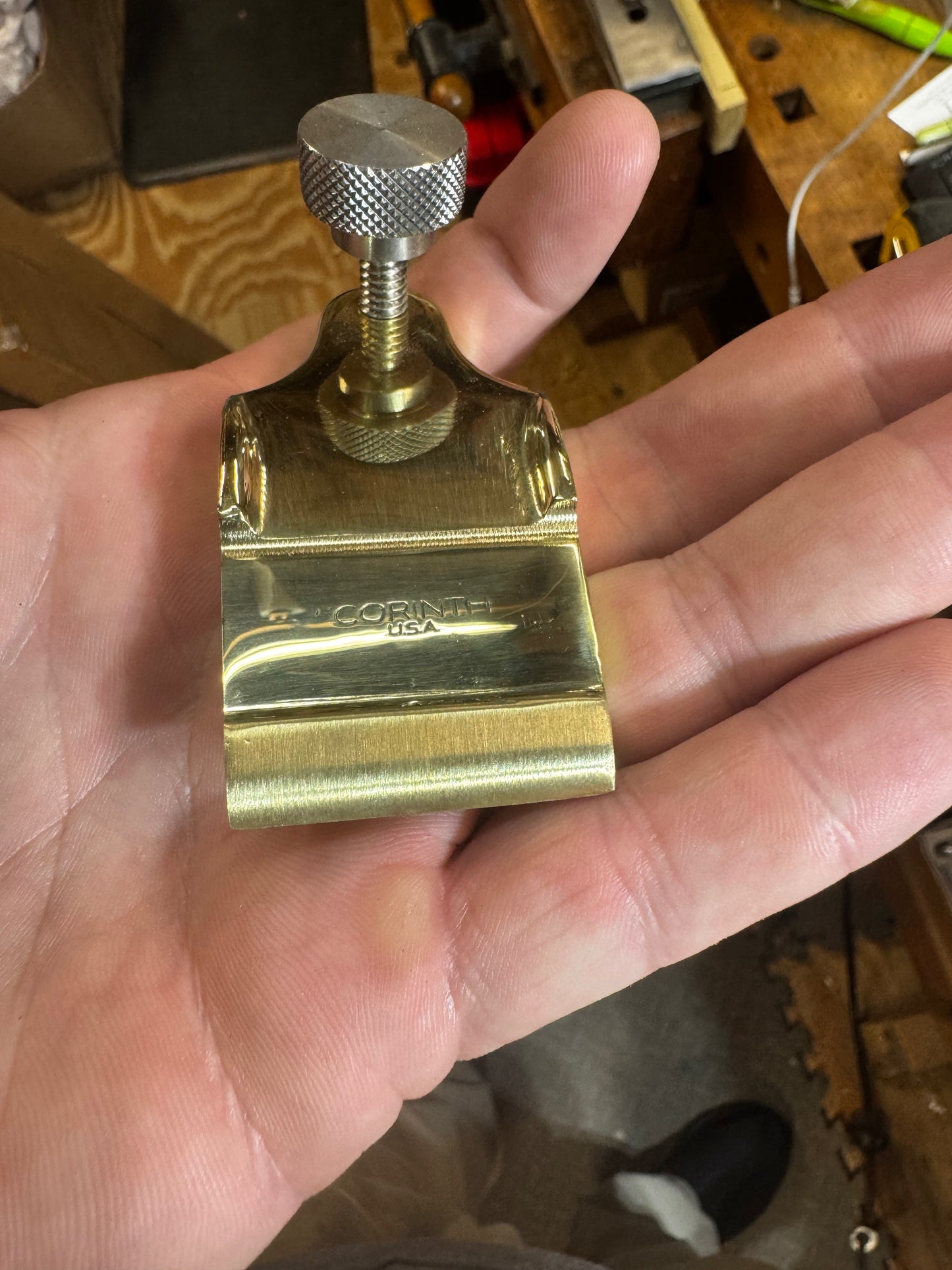 Brass reproduction No40 1/2 scrub plane lever cap