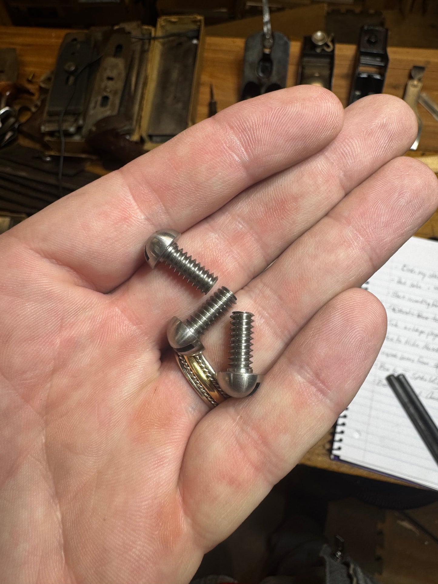 Reproduction forward tote screw - stainless steel (priced individually)