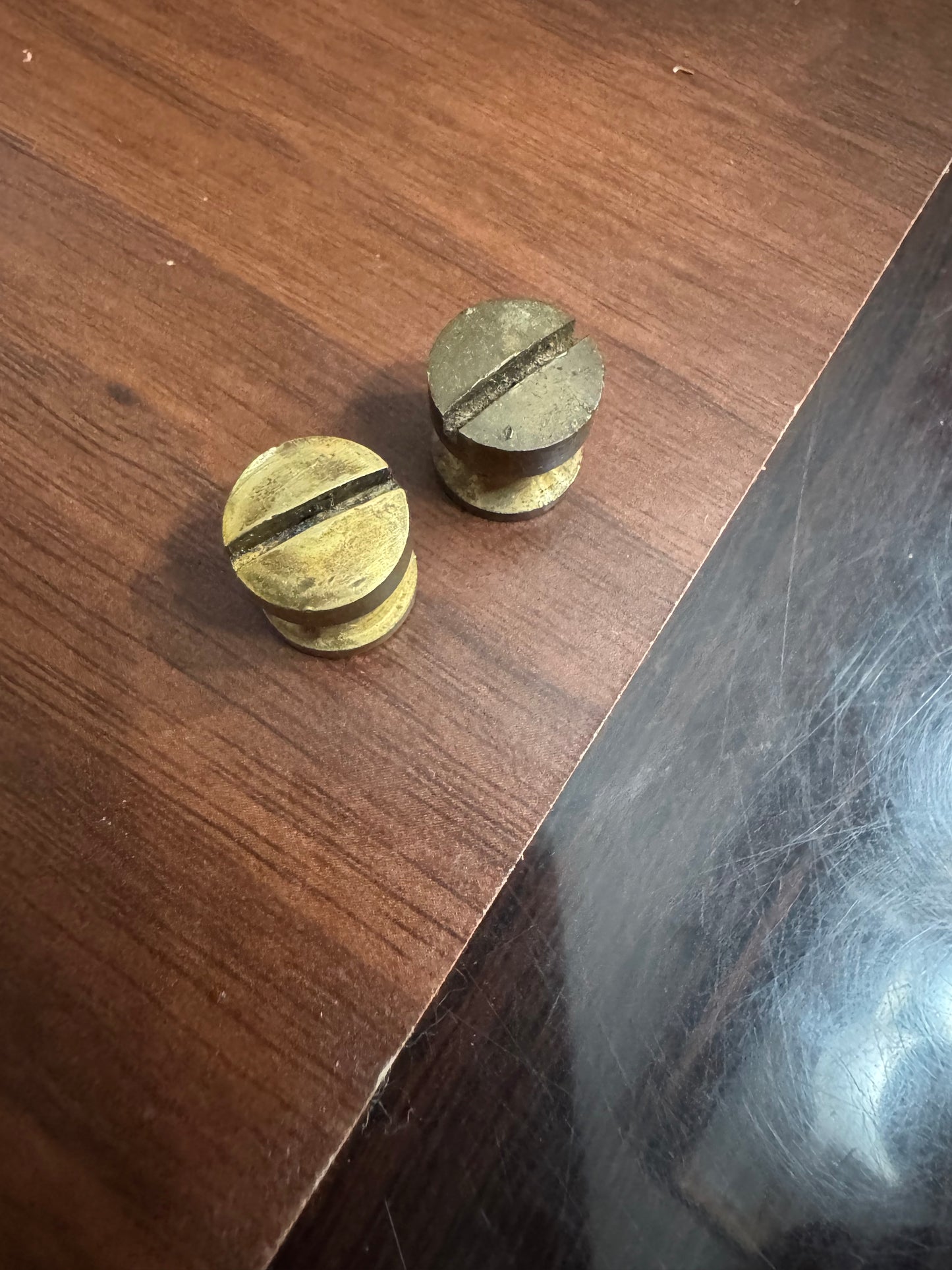 Hourglass style brass barrel nuts