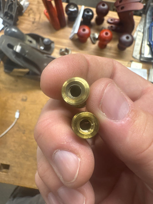 Hourglass style brass barrel nuts