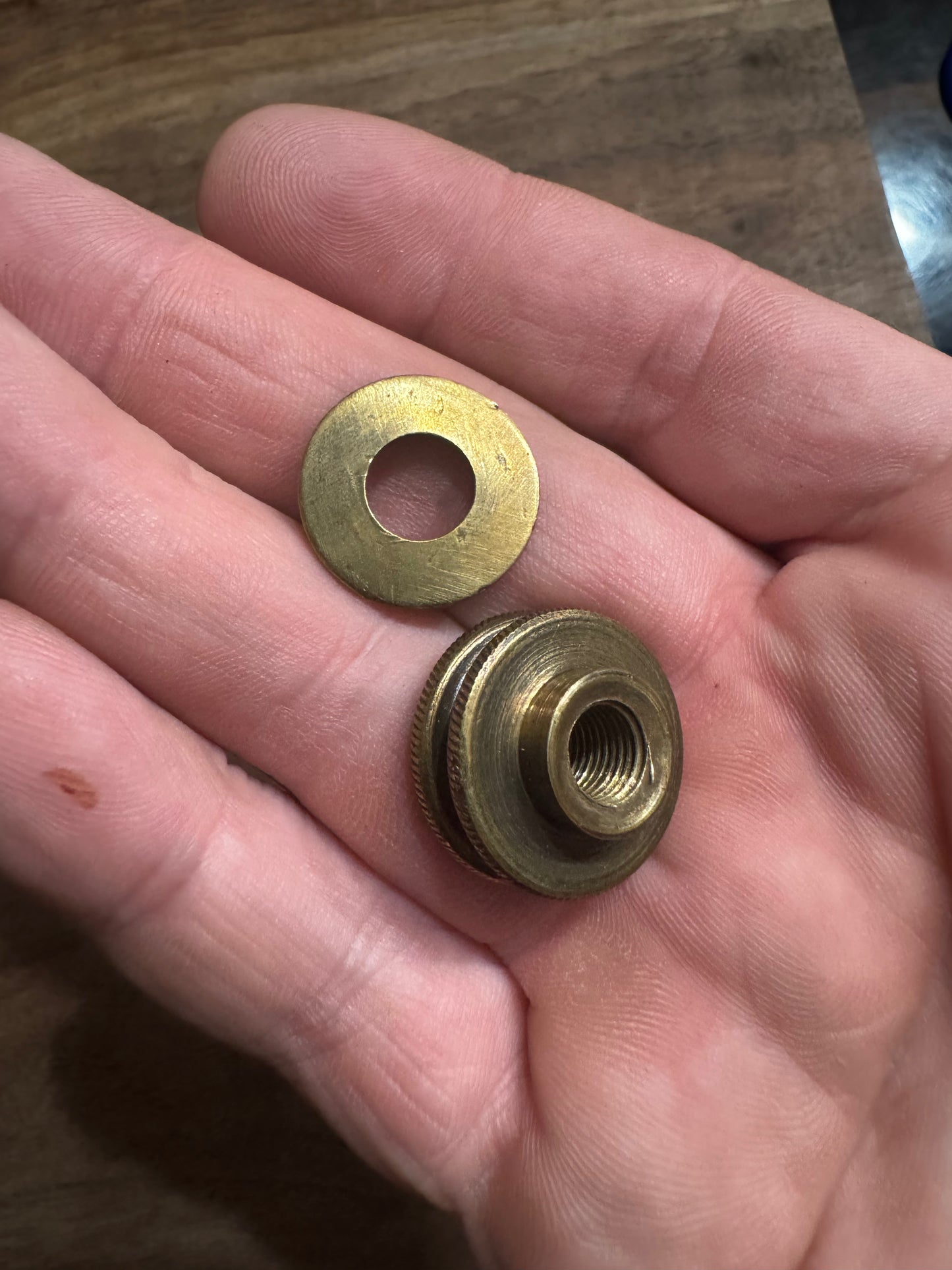 Original brass nut & washer for Stanley No45 or No46