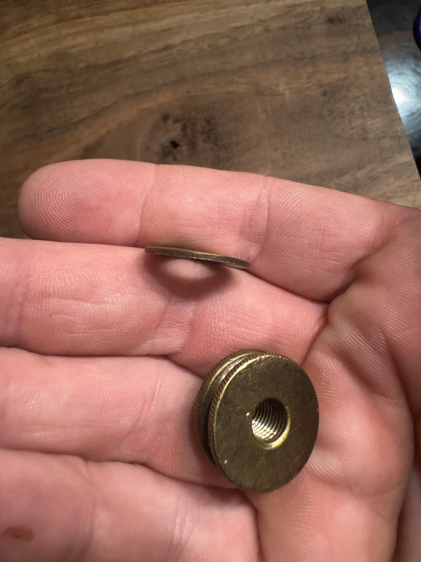 Original brass nut & washer for Stanley No45 or No46