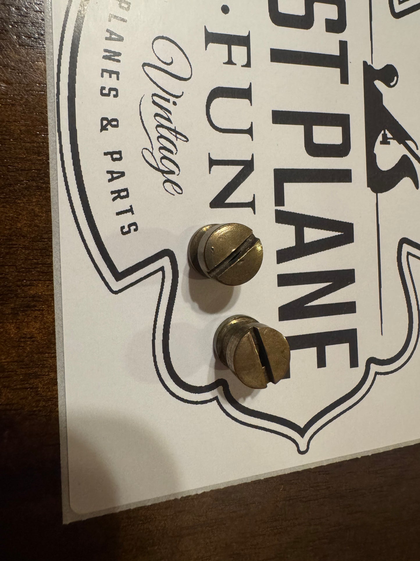 Hourglass style brass barrel nuts - 2 available, priced individually